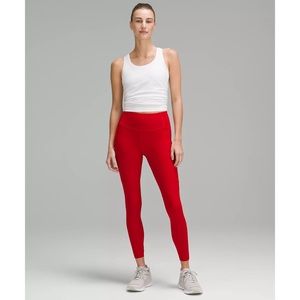 Lululemon — Fast and Free High-Rise Tight 25" in Dark Red — NWT